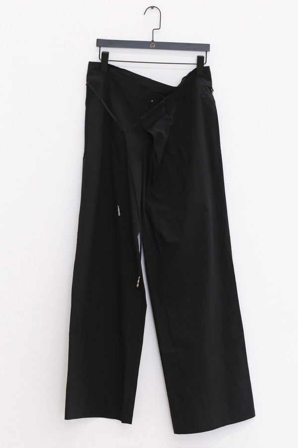 RUIbuilt 25 Spring/Summer Wrap-around Resort Casual Pants RUI-RSS25WV16-HEI Onyx Black
